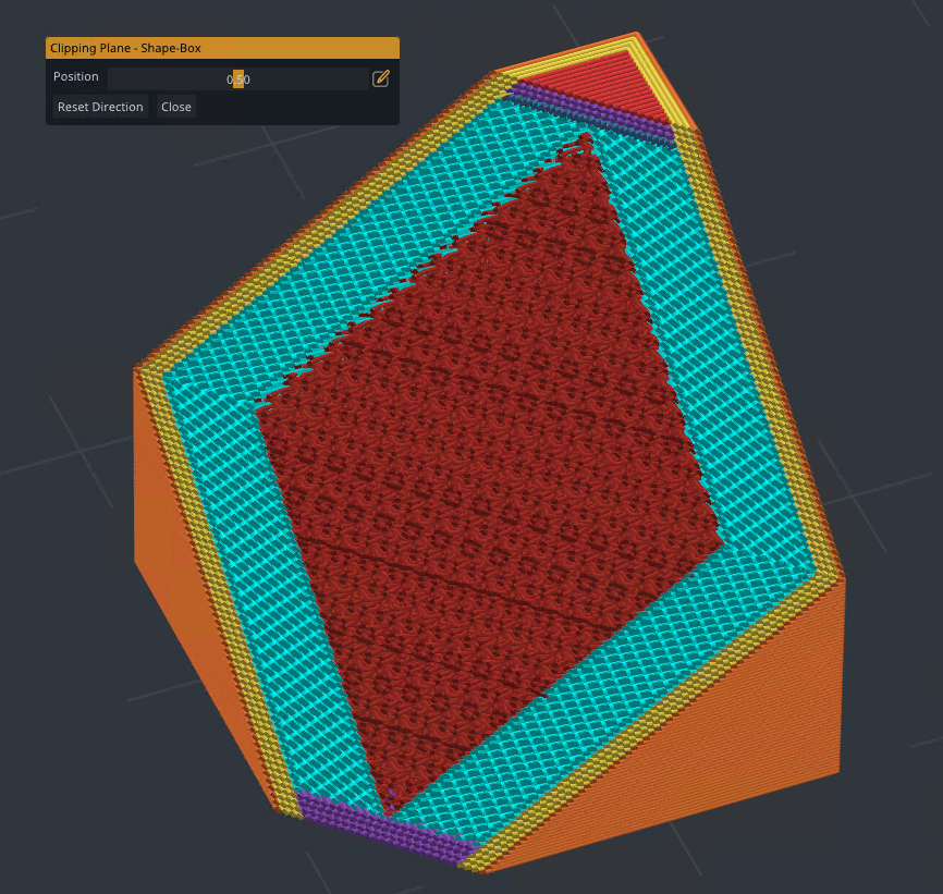Right-click menu to enable clipping plane