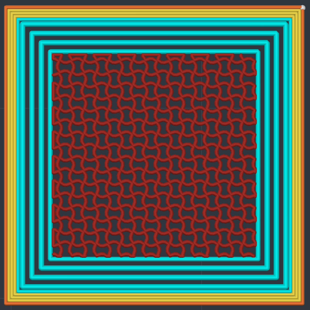 Even layer interlocking pattern